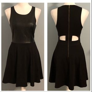 Forever 21 contemporary faux leather cutout dress